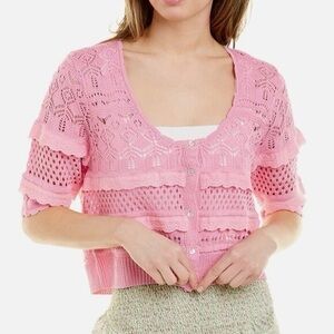 Zara | Pink Knit Crop Top